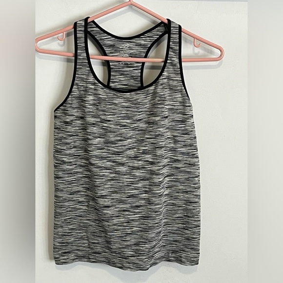 Gray Striped Racerback Tank Top - Picture 1 of 2